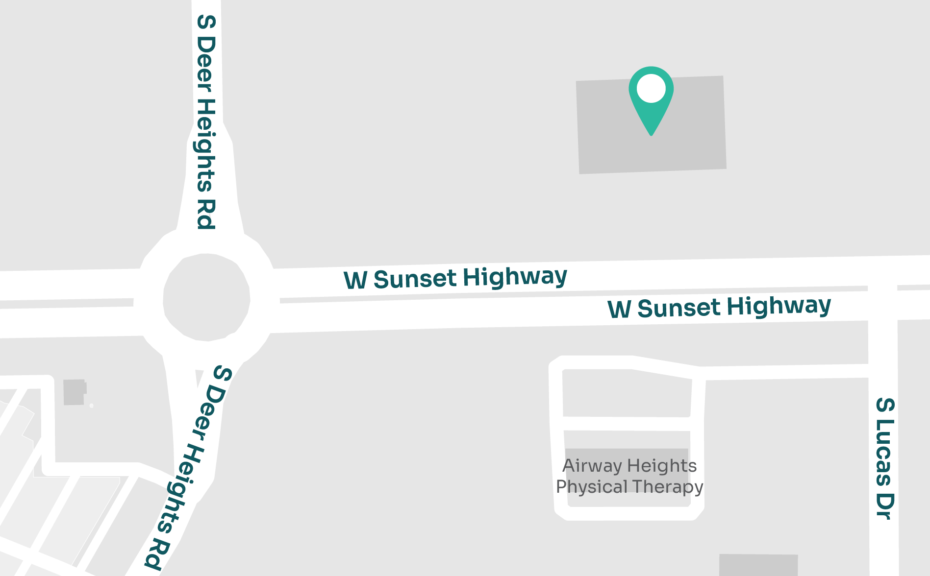 A map displaying location of MultiCare Indigo Urgent Care - Airway Heights