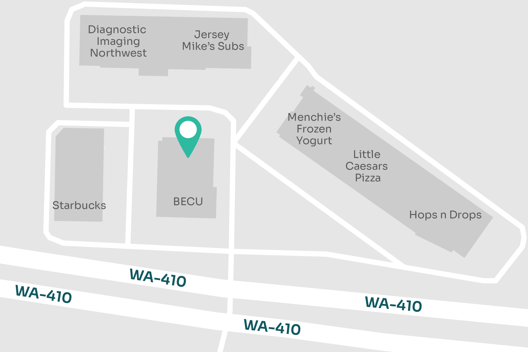A map displaying location of MultiCare Indigo Urgent Care - Bonney Lake