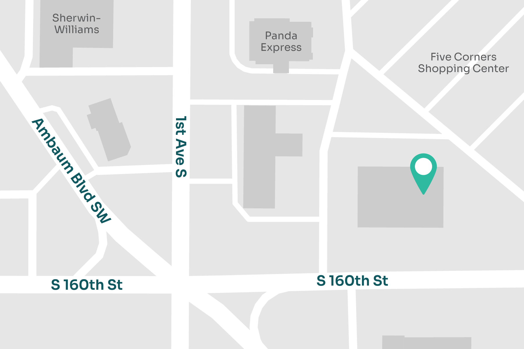 A map displaying location of MultiCare Indigo Urgent Care - Burien