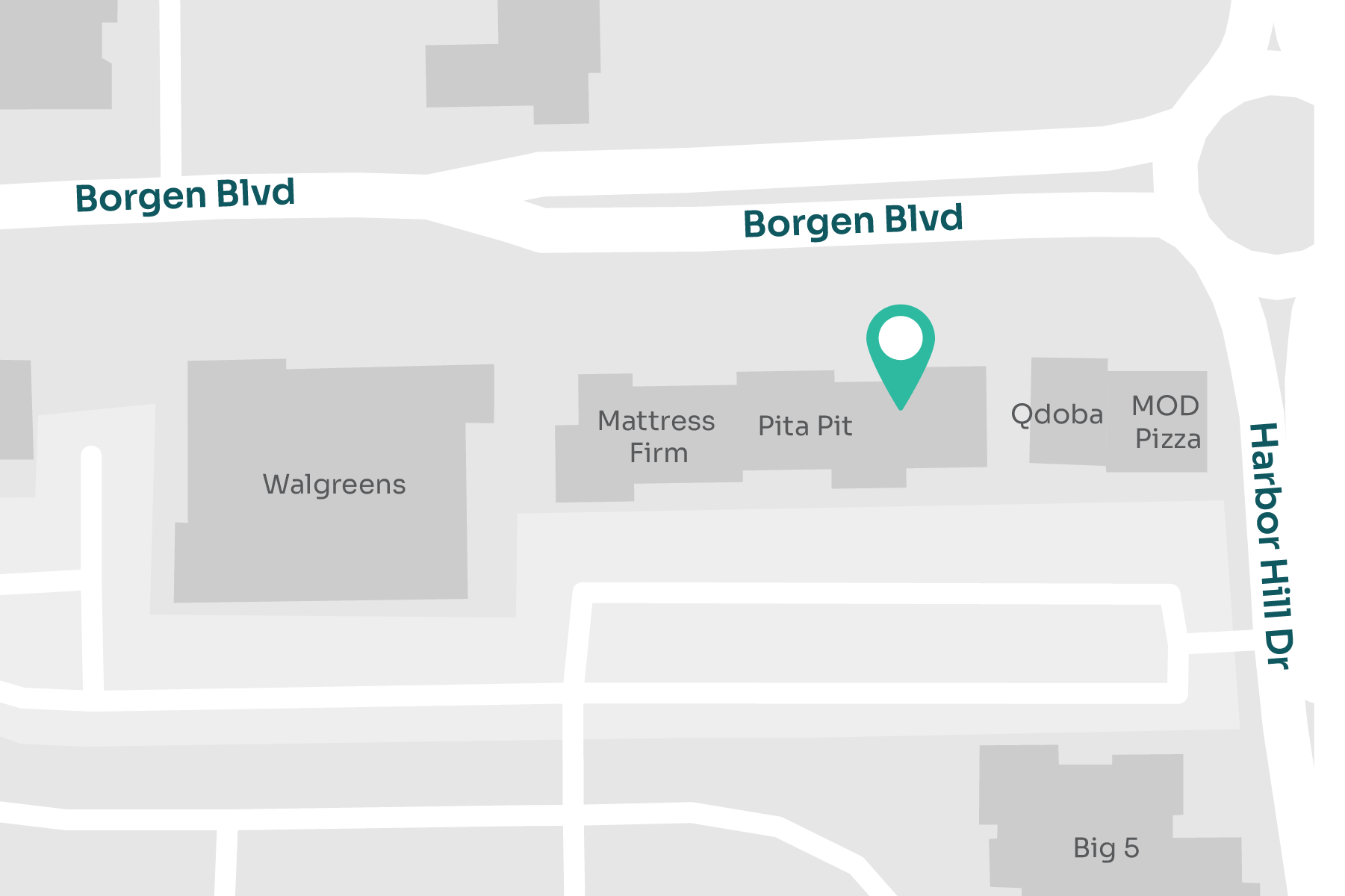 A map displaying location of MultiCare Indigo Urgent Care - Gig Harbor