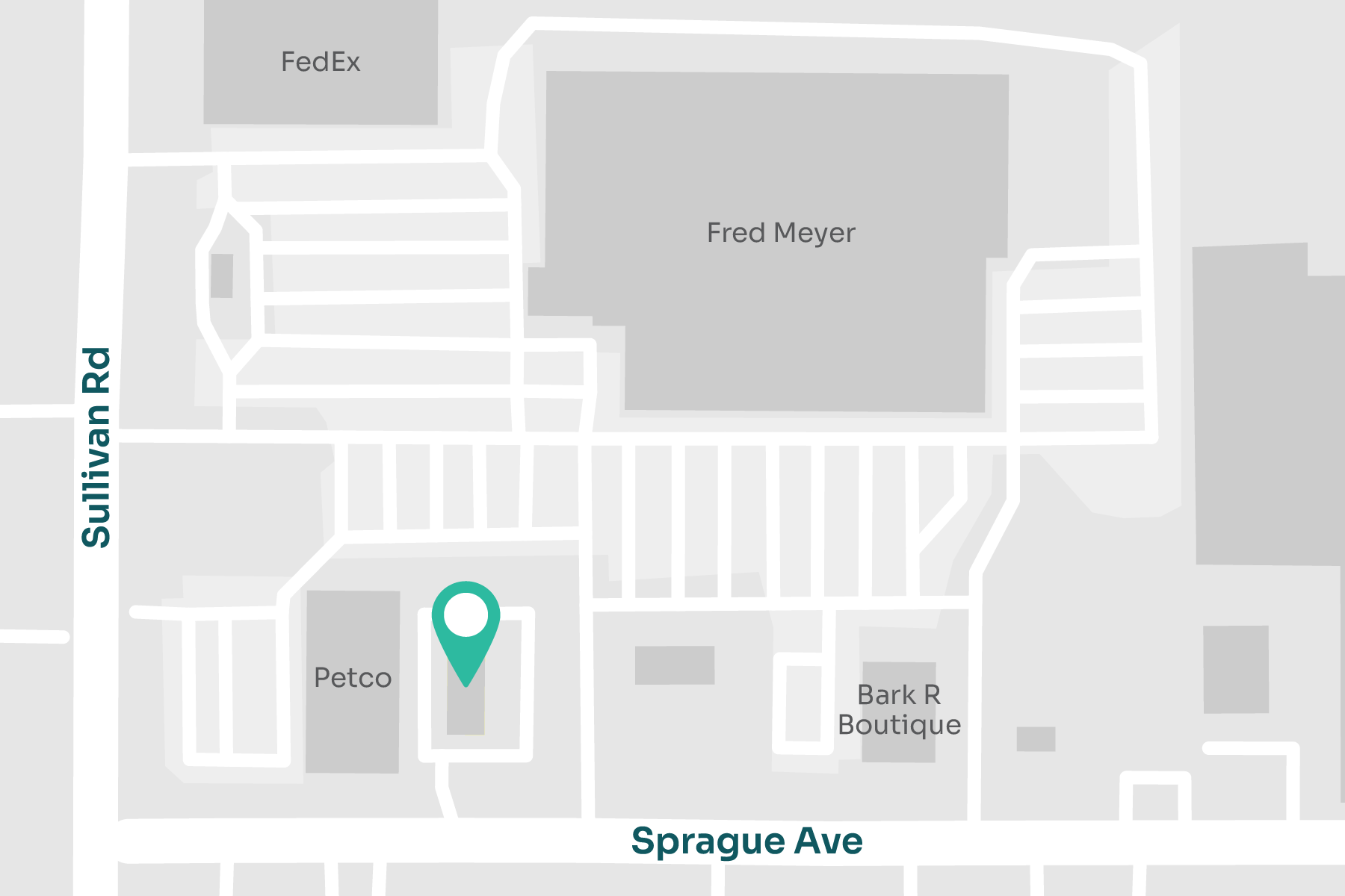 A map displaying location of MultiCare Indigo Urgent Care - Spokane Valley