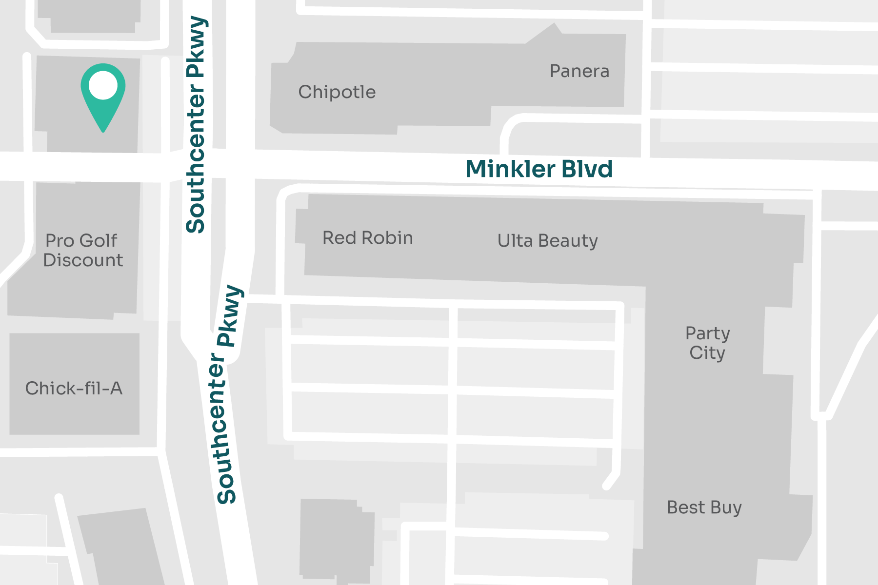 A map displaying location of MultiCare Indigo Urgent Care - Tukwila